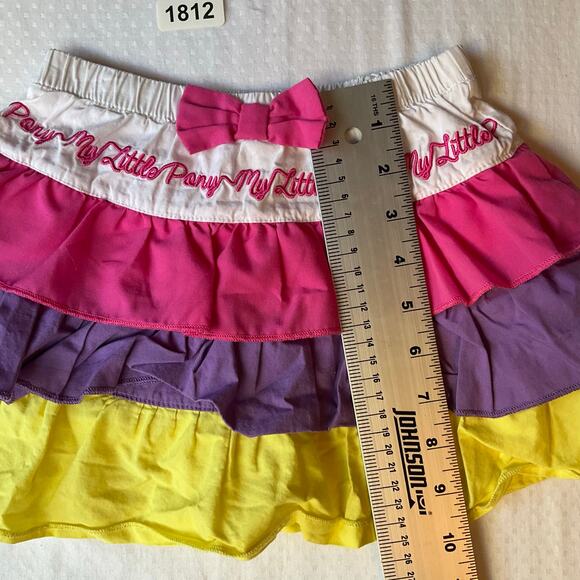 My Little Pony Girl’s Ruffle Skort size 5, Pink & Yellow, Skirt w Liner Shorts - Picture 3 of 7